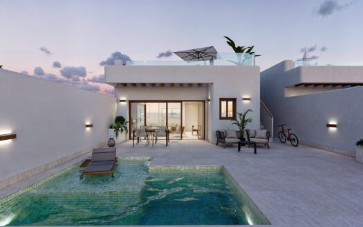 Moderne gelijkvloerse villa’s met privézwembad in Torre Pacheco